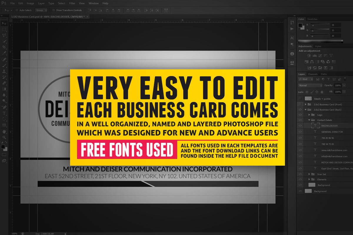 Unlimited Business Cards Bundle, a Business Card Template by Marvel (Photo 4 of 204)