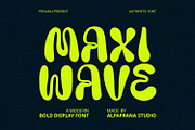 Maxi Wave - Display Font, a Handwritten Font by Alpaprana (Thumbnail 1 of 11)