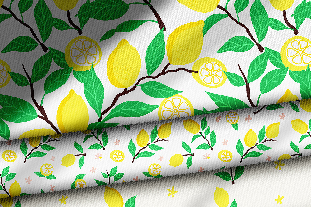 Fresh Lemon Seamless Pattern Set, a Graphic by Asya Melkonyan Patterns (Photo 13 of 14)