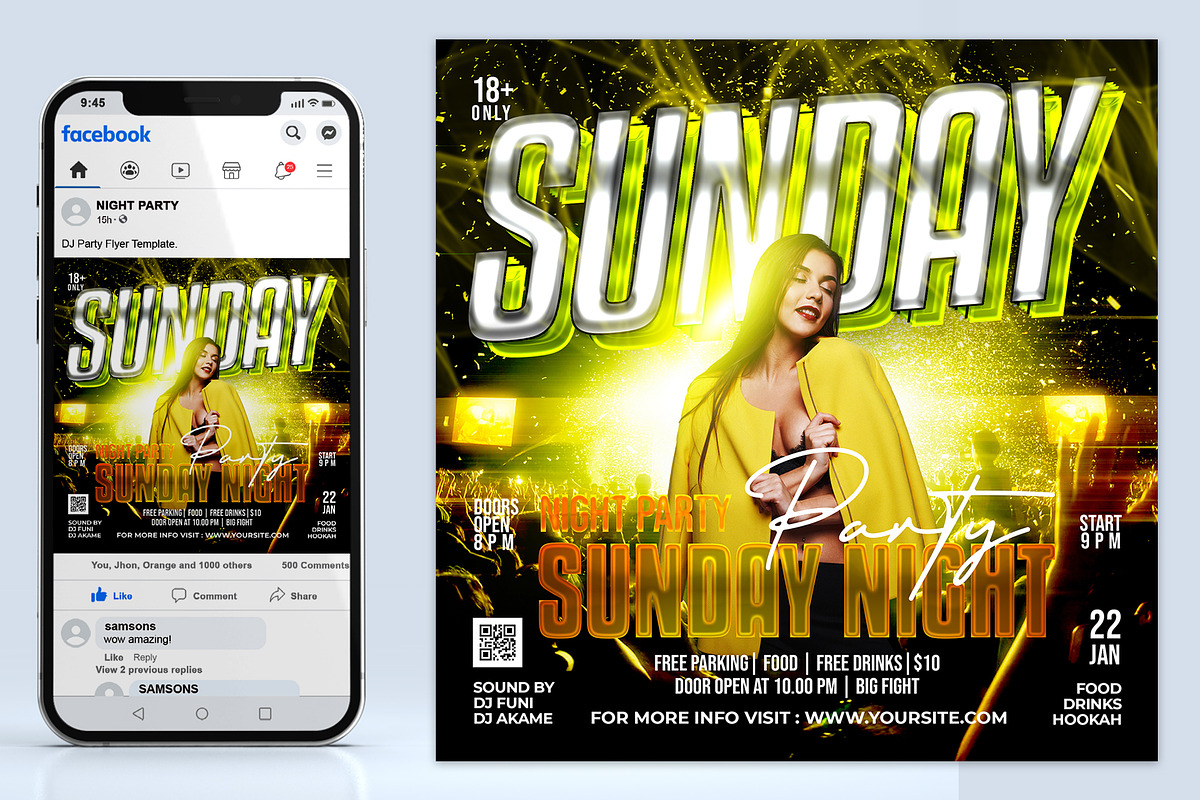 Dj Party Flyer Template, a Flyer Template by AbcStudio