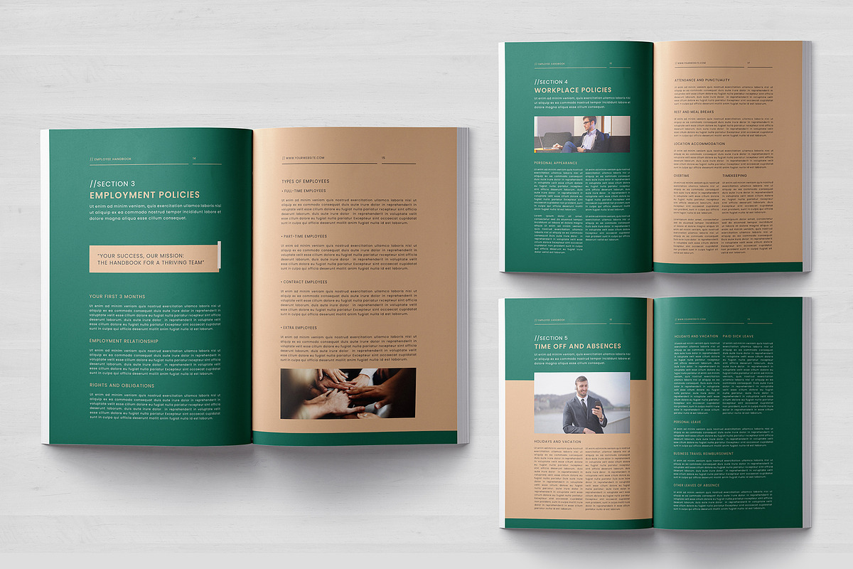 Modern Employee Handbook Template, a Brochure Template by Designsoul14 (Photo 8 of 10)