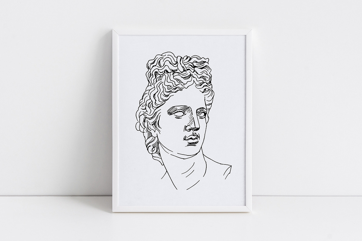 Classical sculpture clipart, an Illustration by ViktoriArt (Photo 2 of 8)
