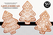 50 Watercolor Christmas Gingerbread, a Decorative Illustration by KarinkaBU (Thumbnail 4 of 8)
