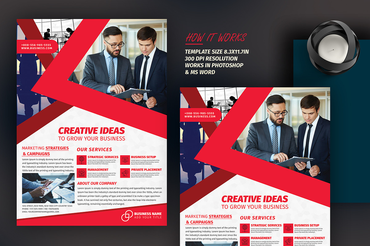 Creative Business Flyer Template PSD, a Flyer Template by Madhabi Studio (Photo 3 of 3)