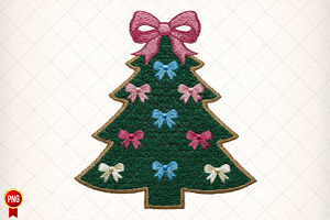 Coquette Crochet Yarn Christmas Tree, an Illustration by SinaCreation
