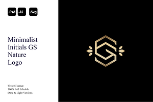 Minimalist Initials GS Nature Logo, a Branding & Logo Template by Luxury Logos