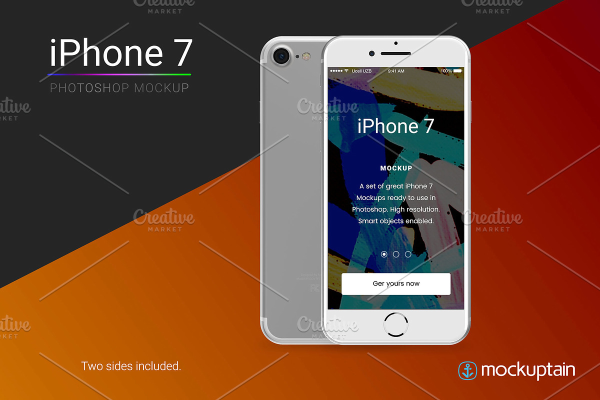 Iphone 7 Mockup Straight White, an iPhone Mockup by mockuptain (Photo 6 of 7)