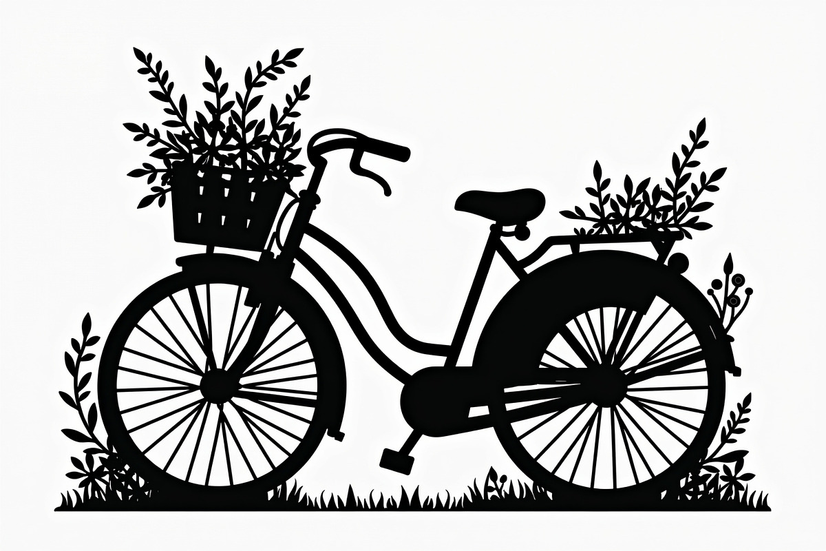 Charming Bicycle with Flowers, an Illustration by Amazin_art (Photo 20 of 21)
