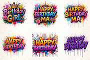 Birthday Clipart, an Illustration by DreamCafeArt (Thumbnail 3 of 6)
