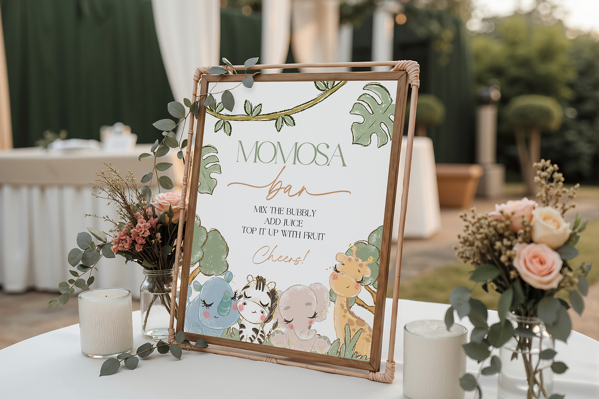 Safari Mimosa Sign, an Invitation Template by Digital_Mind (Photo 3 of 3)
