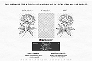 100 Peony Png Svg Procreate Brushes, a Brush Add-On by LaurenceVArtiste (Thumbnail 2 of 9)