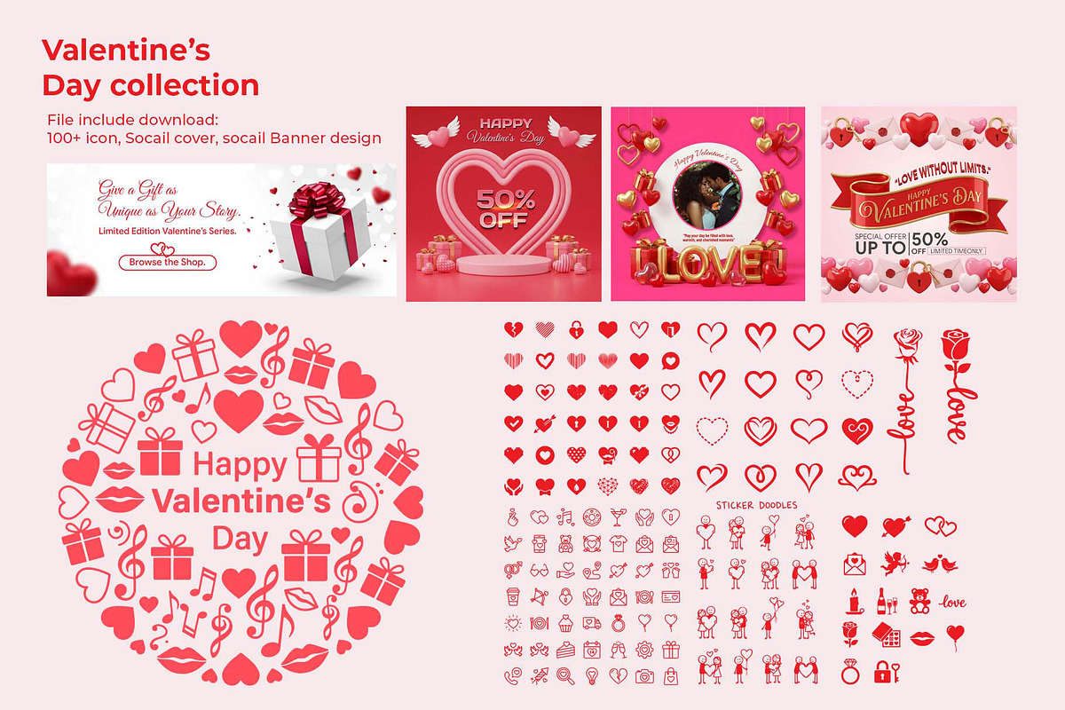 Valentine-s Day Collections, a Social Media Template by MRI STUDIO (Photo 1 of 15)
