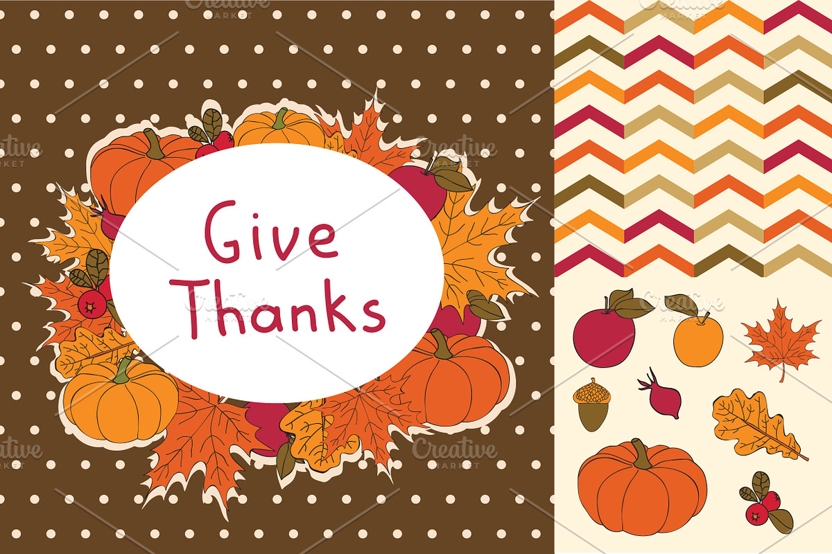 Vector Autumn set of patterns.