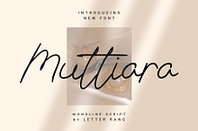 Muttiara | monoline script