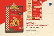 Retro Menu Flyer, a Flyer Template by Azruca (Thumbnail 1 of 3)