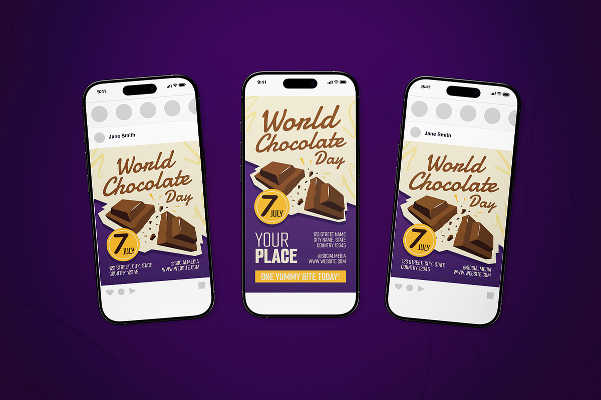 World Chocolate Day Event Flyer Set, a Flyer Template by The Good Store (Photo 2 of 2)