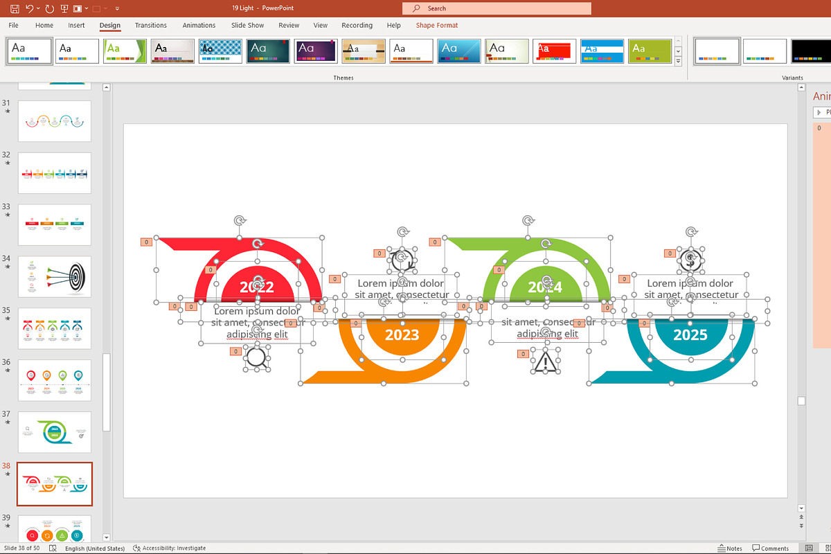 Milestone Timeline Template, a Presentation Template by Infographics project (Photo 4 of 13)