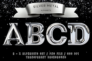 Silver Metal Alphabets Clipart, an Illustration by SindyPrintDesign (Thumbnail 1 of 3)