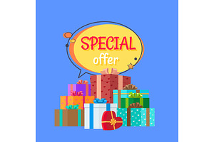 Special Offer Free Gifts Poster With Decor Boxes