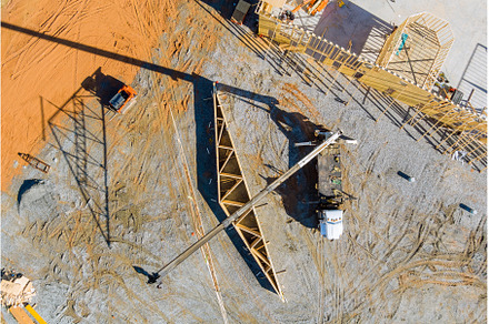 The construction with crane holds, an Industrial Photo by Ungvar Studio
