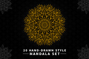 20 Hand-Drawn Style Mandala Set, an Icon by GODZILLARGE (Thumbnail 1 of 7)
