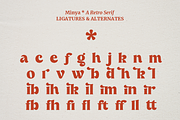 Minya - Retro Font (Outline Version), a Serif Font by Dharmas Foundry (Thumbnail 14 of 15)