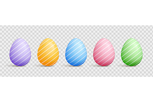 Pastel Easter egg 3d vector set -, an Object Illustration by YuliiaOsadcha