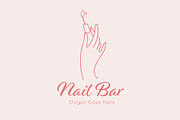 Nail Bar Logo Template, a Branding & Logo Template by BrandPacks (Thumbnail 1 of 4)