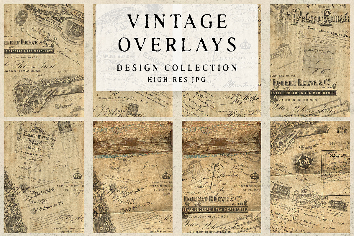 Vintage Overlays & Stamp Pack, a Decorative Illustration by Century Library (Photo 3 of 15)