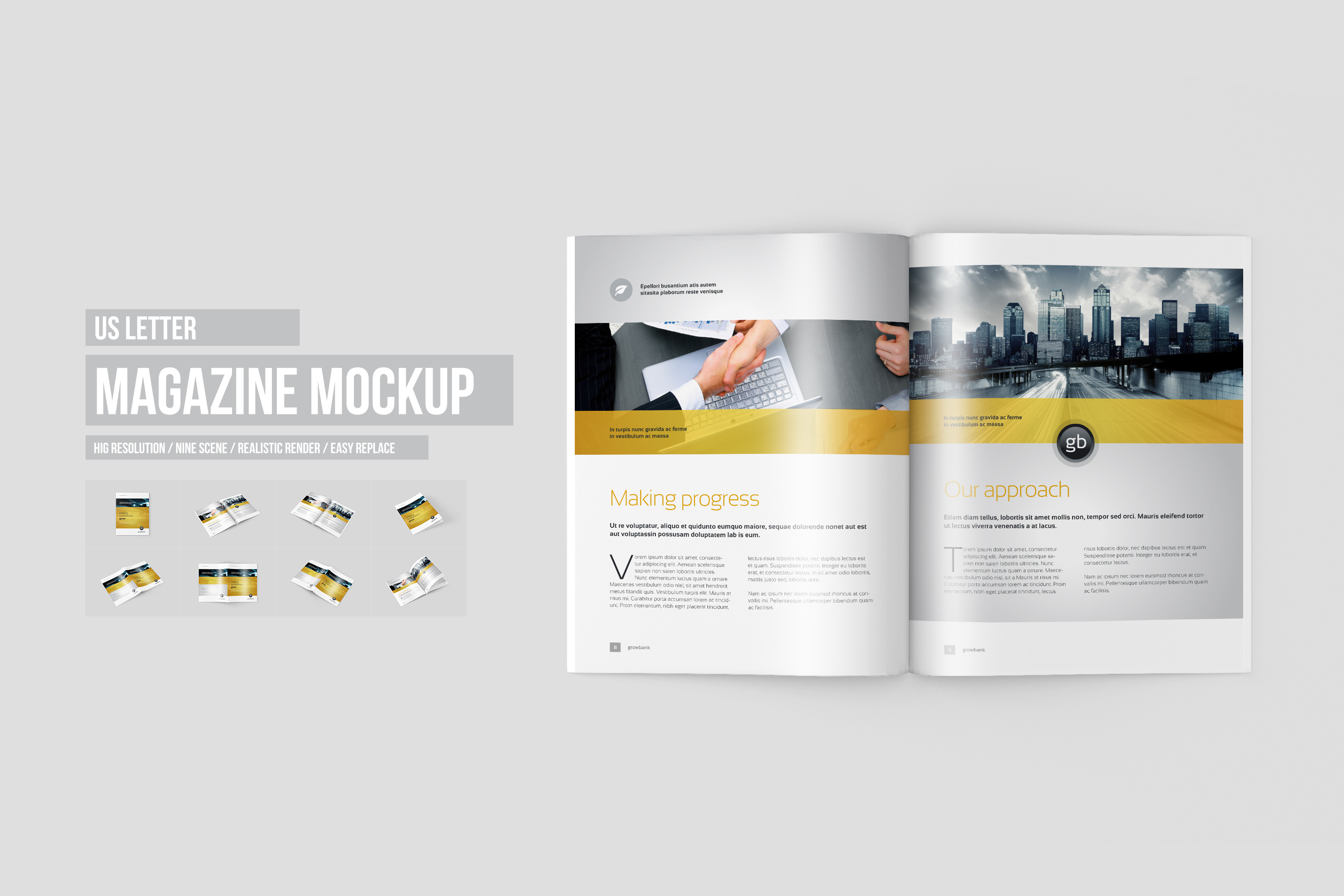 US Letter Magazine / Brochure Mockup, a Books & Magazine Mockup by ...