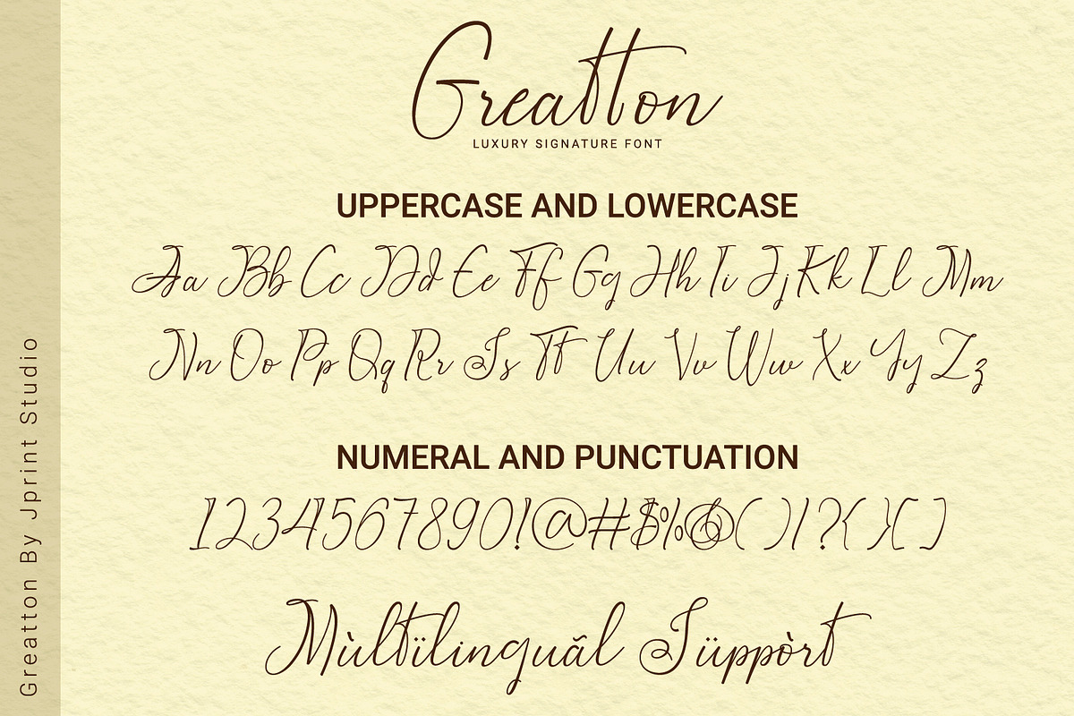 Greatton | Luxury Signature Font, a Script Font by JprintStudio (Photo 6 of 6)
