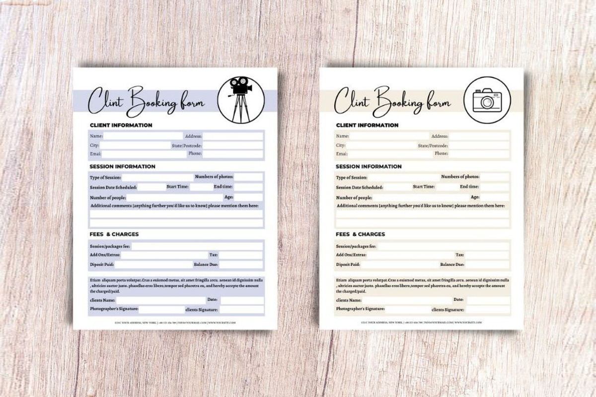 photography client booking form,, a Flyer Template by iloveTemplate