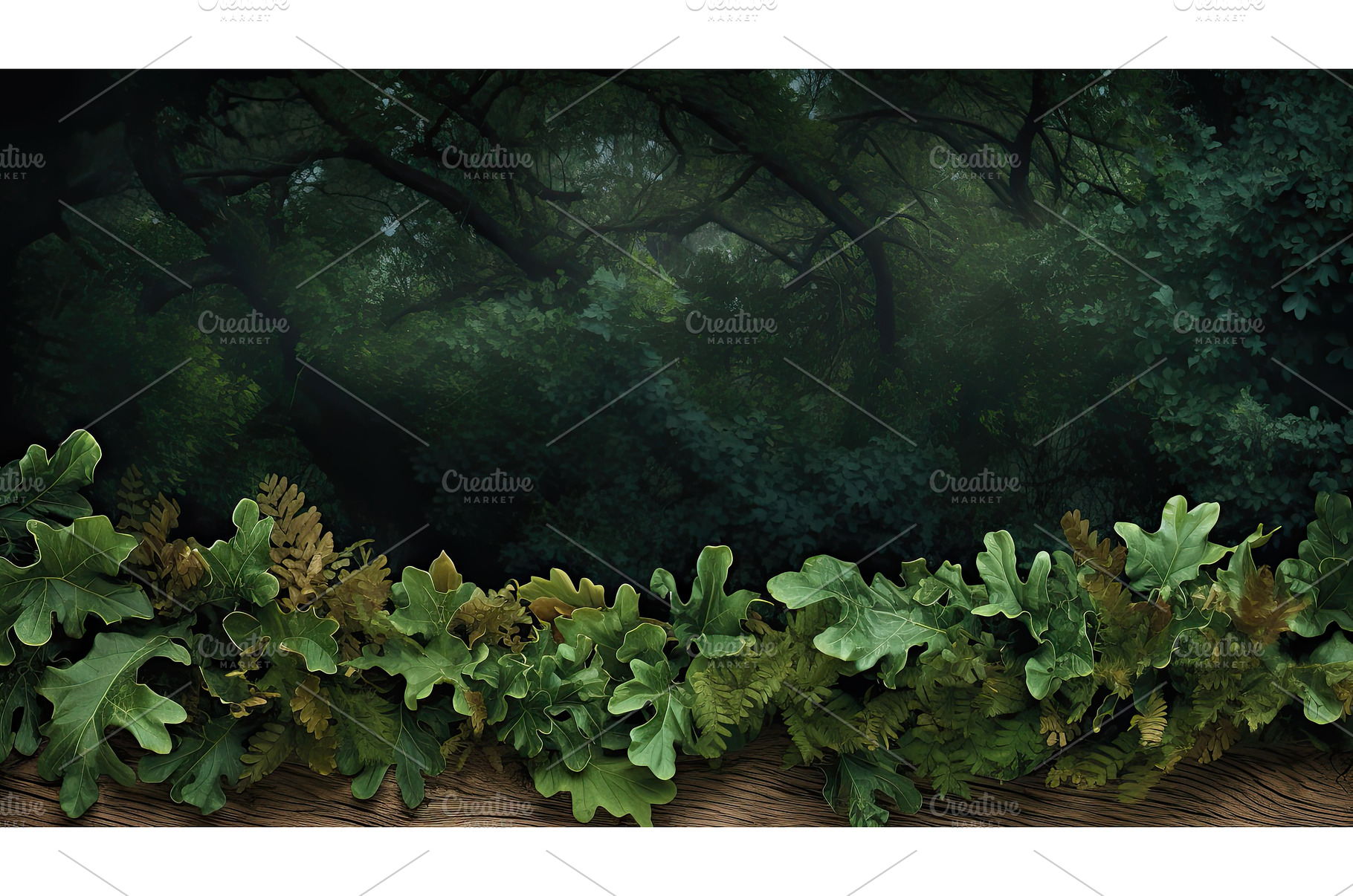autumn oak leaves border ai, a Nature Photo by pikepicture