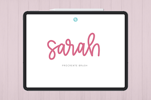 Sarah Monoline Procreate Brush, a Brush Add-On by Cate Shaner