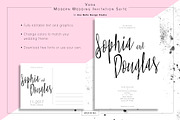 Vana Modern Wedding Stationery, an Invitation Template by Uno Bello Design Studio (Thumbnail 2 of 5)