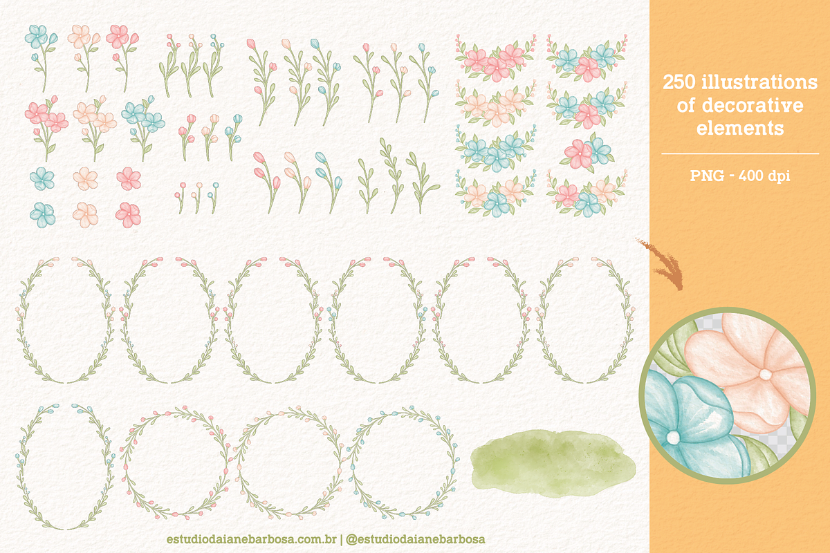 Easter Garden - Cliparts Set, a Seasonal Illustration by Estudio Daiane Barbosa (Photo 4 of 10)