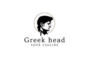 Greek head logo illustration, a Branding & Logo Template by Dyn Studio