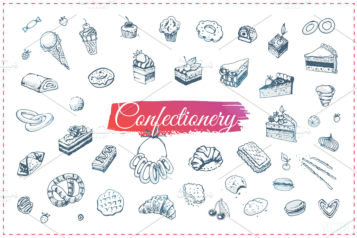 Bakery icons and calligraphy, a Food Illustration by Margo Miller (Photo 11 of 30)