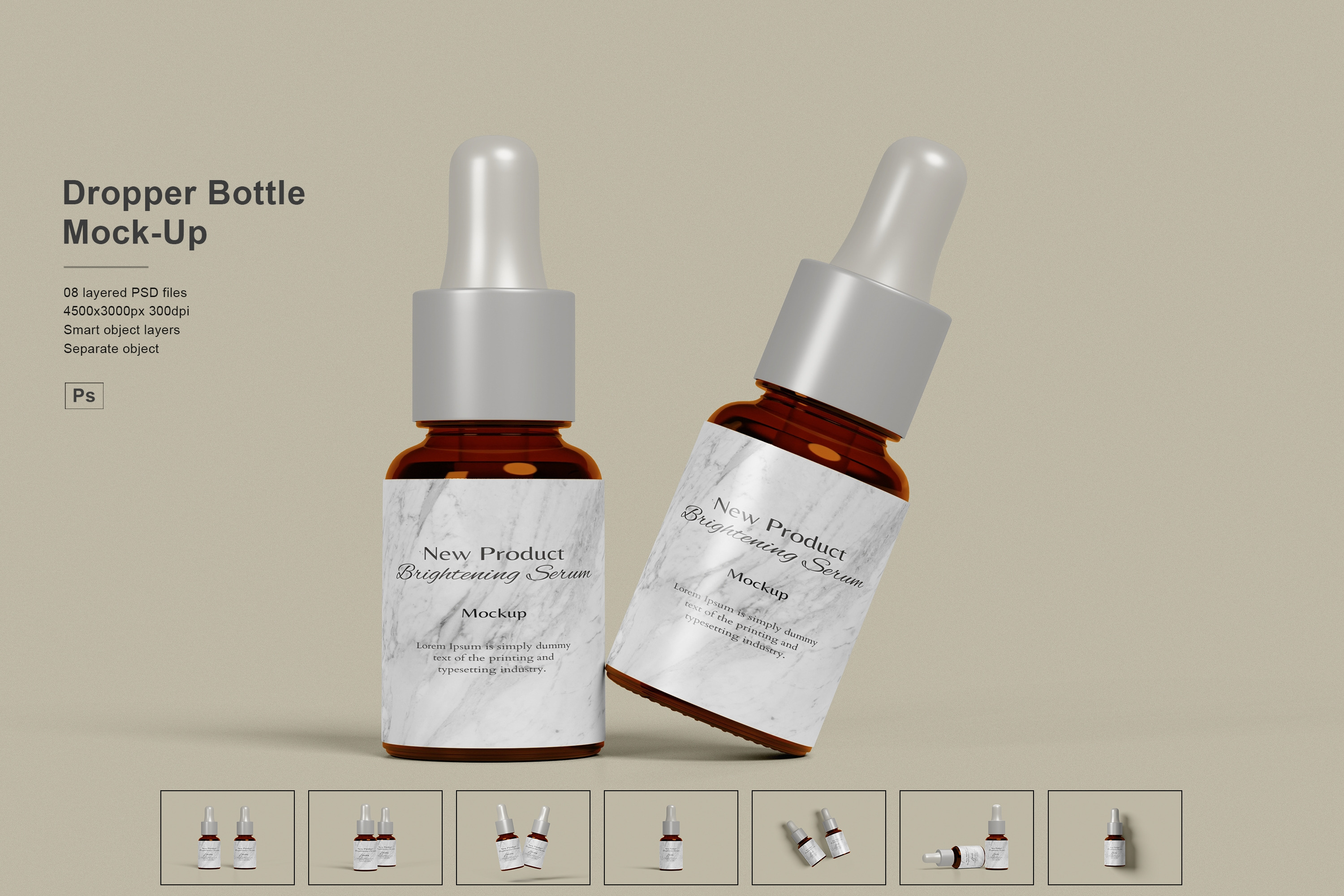 Dropper Bottle Mockup Dropper Bottle Mockup, a Packaging Mockup by Pexelcorner