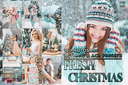 12 Fresh Christmas Photoshop Actions, an Action Add-On by Hue Palettte Studio (Thumbnail 1 of 10)