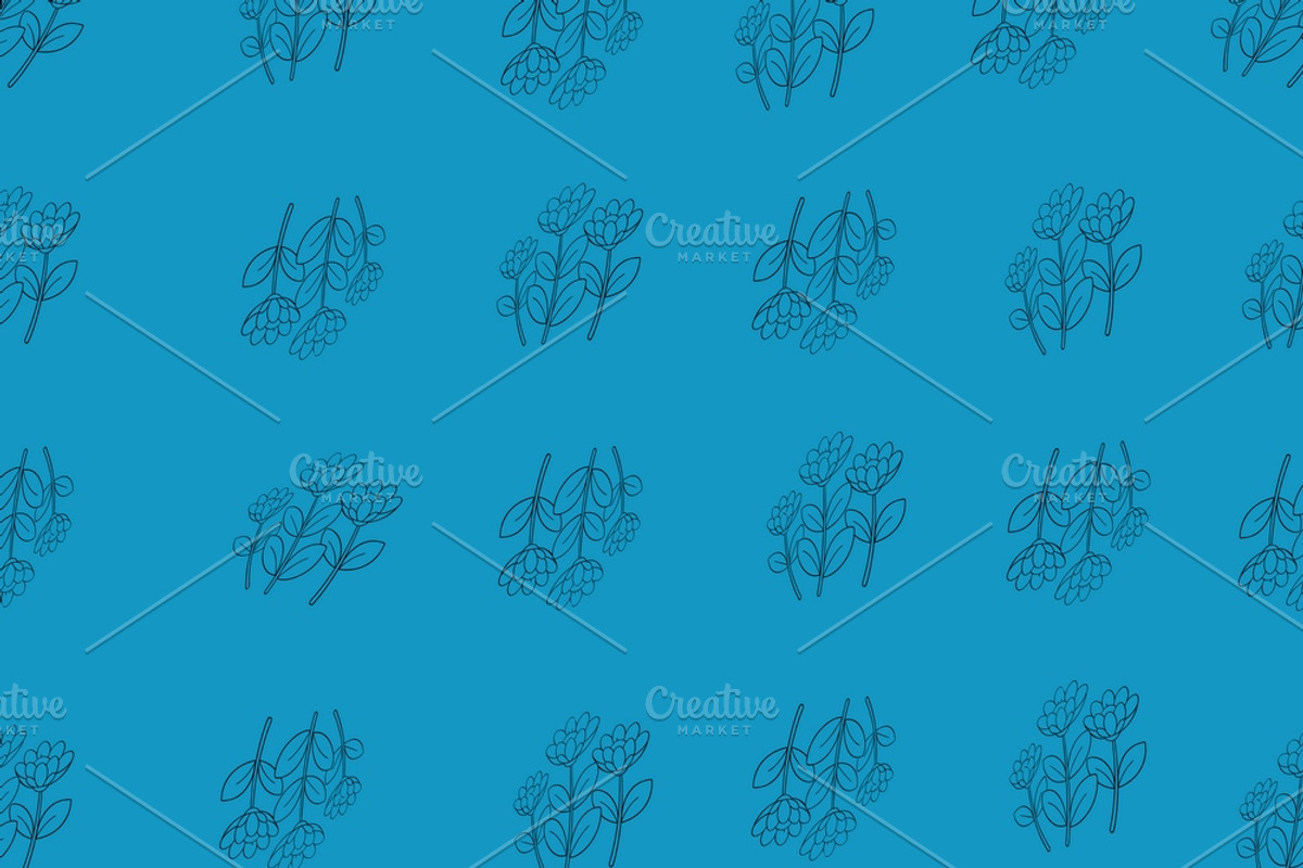 Floral 12 Textile Patterns Bundle, a Pattern Graphic by Aban's World (Photo 7 of 13)