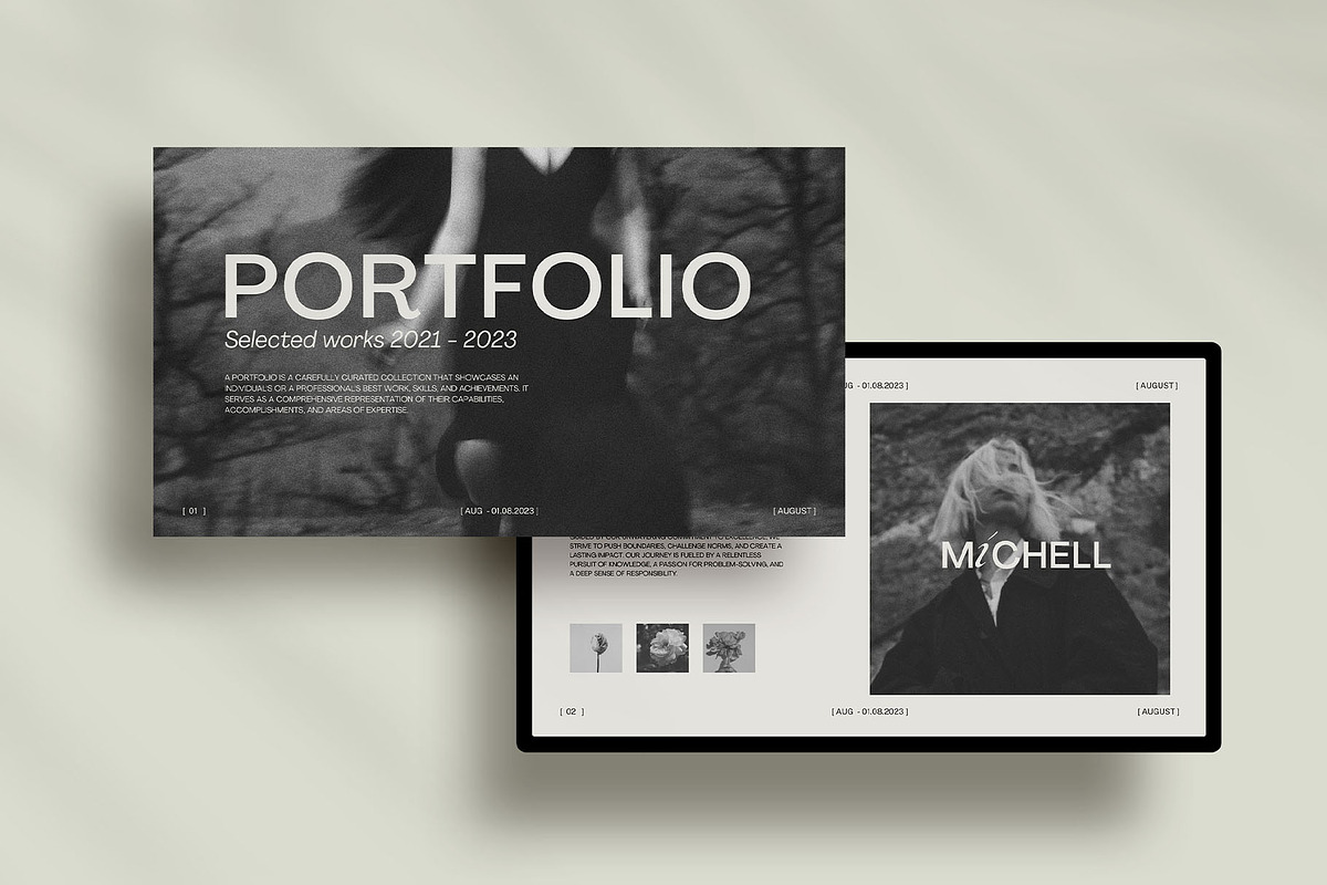 Micelle Portfolio Canva Template, a Marketing Template by Amaré Creative (Photo 3 of 12)