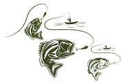 bass and lure, a Sport Illustration by UVAconcept (Thumbnail 2 of 3)