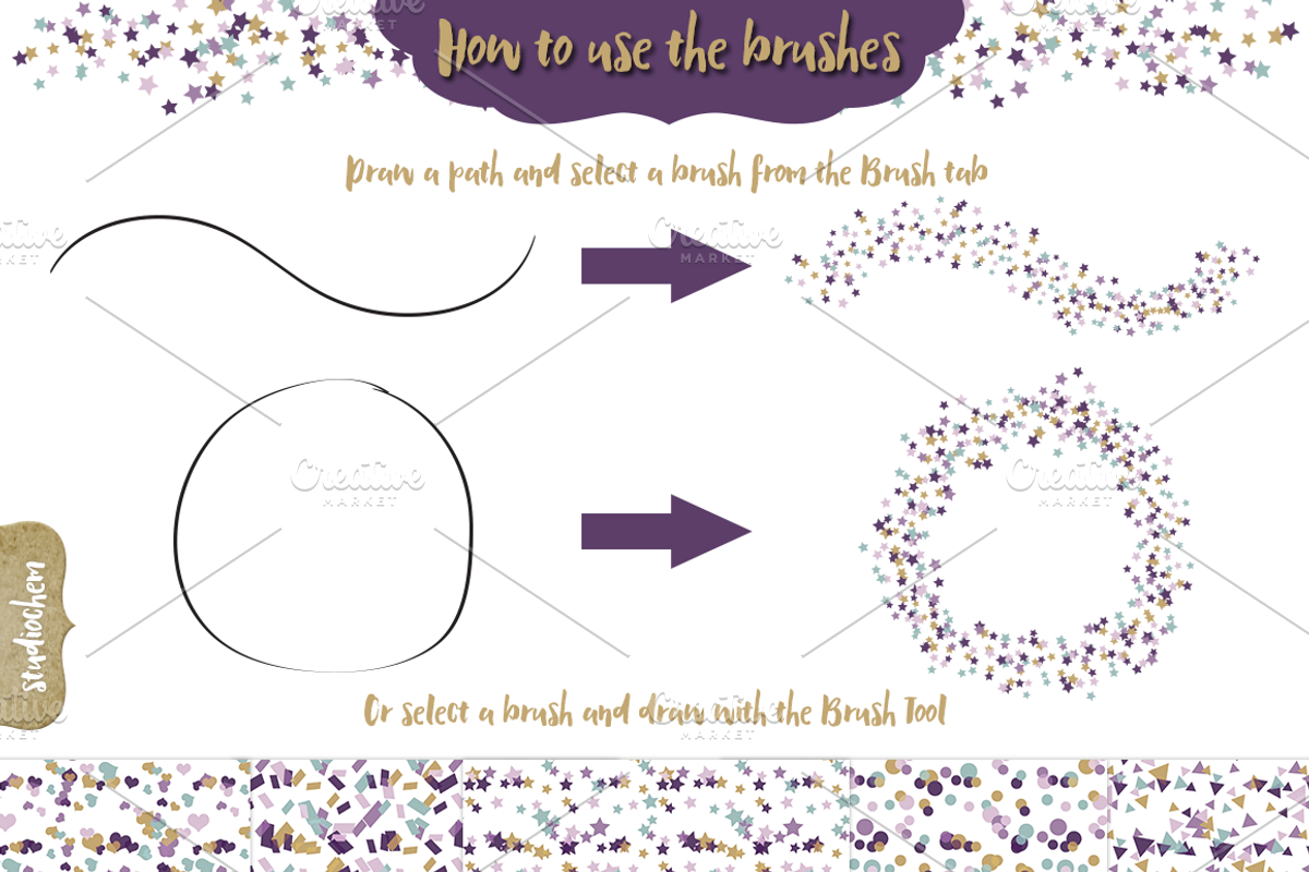 Confetti Scatter Brushes + Bonus!, a Brush Add-On by StylishDesignMe (Photo 3 of 3)