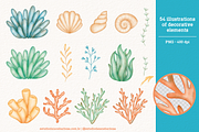 Under the Sea - Cliparts Set, an Illustration by Estudio Daiane Barbosa (Thumbnail 5 of 10)
