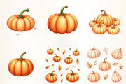 Pumpkin Patch Pattern Clipart, an Illustration by CrexoraLab (Thumbnail 2 of 5)