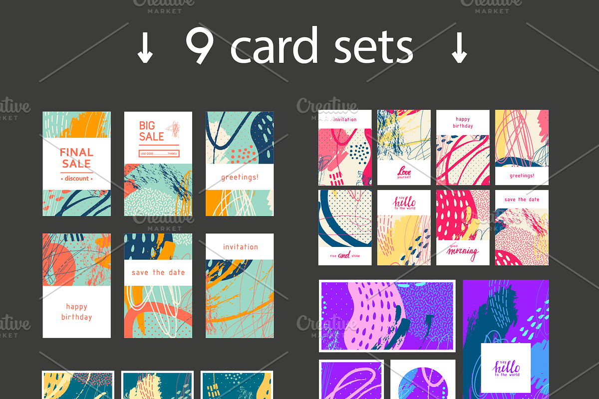 Abstract patterns and cards set #2, a Pattern Graphic by pixelwerk (Photo 4 of 5)