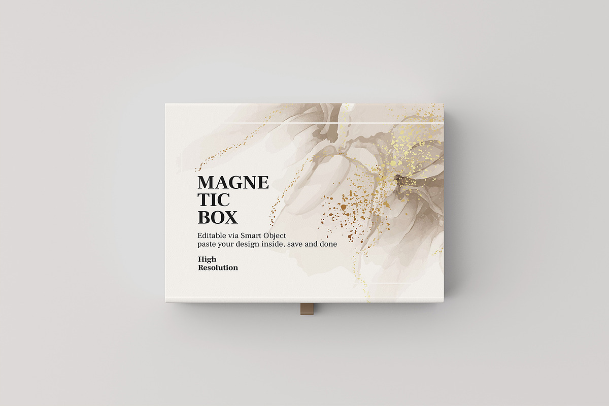 Magnetic Gift Box Mockup, a Packaging Mockup by graphicpages (Photo 4 of 9)