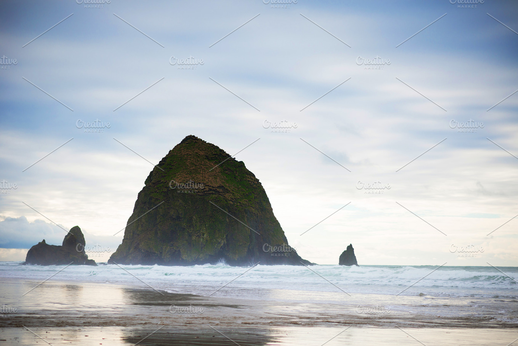Haystack rock cannon beach oregon stock photo containing haystack rock and, a Nature Photo by Erika Overholt Photo