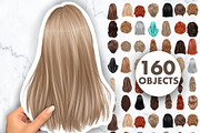 Natural hair clipart, an Illustration by Elenbushe (Thumbnail 1 of 7)
